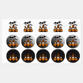 Etiquetas de Gnome de Halloween