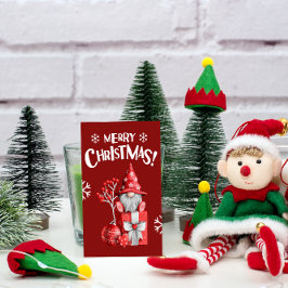 Etiquetas de Gnomo de Natal de Cores Aquáticas