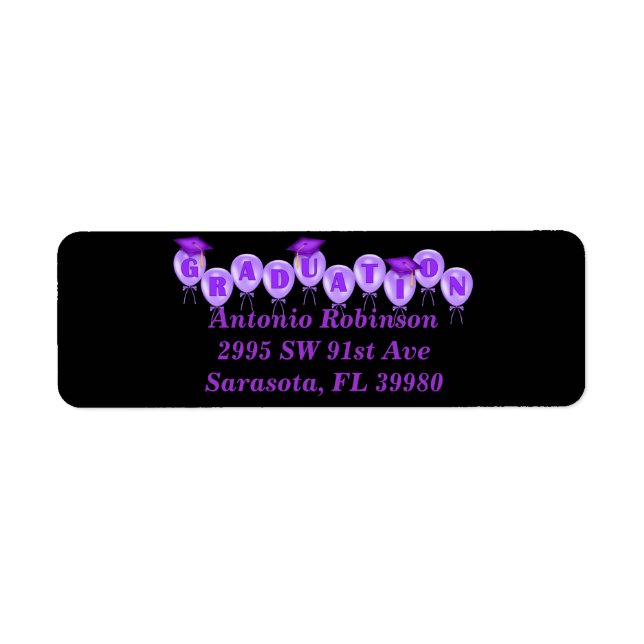 Etiquetas de Graduação Elegante Bonitas (Frente)