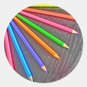 Etiquetas de ideias brilhantes para lápis a cores
