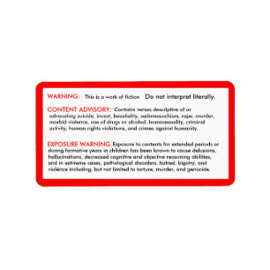 Etiquetas de isenção de bíblia