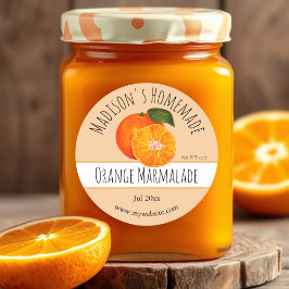 Etiquetas de Jar de Marmalada Laranja Homemada