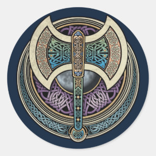 Etiquetas de Knotwork Labrys