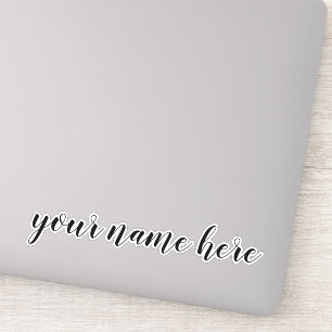 Etiquetas de Laptop do Tumbler de Texto de Nome Pe