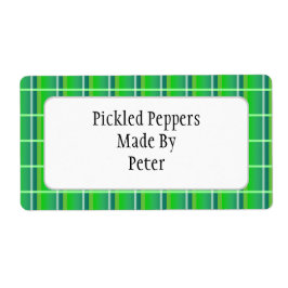 Etiquetas de latas personalizadas de Xadrez verde