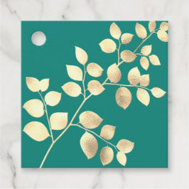 Etiquetas de lembrancinhas de casamento com folhas