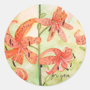 Etiquetas de Lillies do tigre, para você