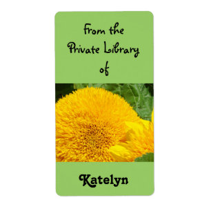 Etiquetas de Livro Sunflower Etiquetas Privadas Fl