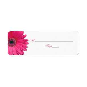 Etiquetas de Local de Casamento Rosa Gerber Daisy