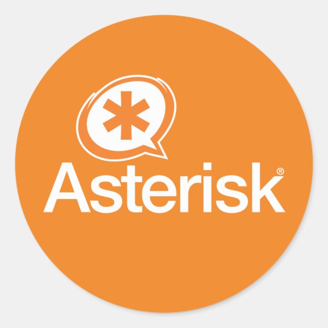 Etiquetas de logotipo Asterisk (Frente)