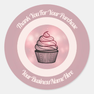Etiquetas de logotipo para cupcakes iluminados a r