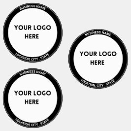 Etiquetas de logotipos personalizados em preto-esc