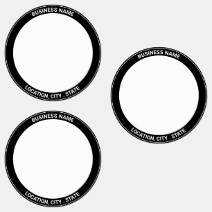 Etiquetas de logotipos personalizados em preto-esc