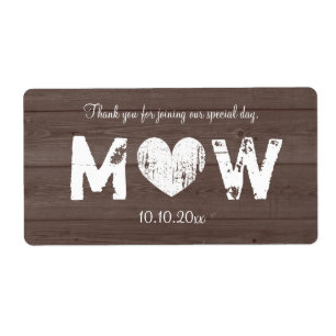 Etiquetas de madeira da garrafa de água do