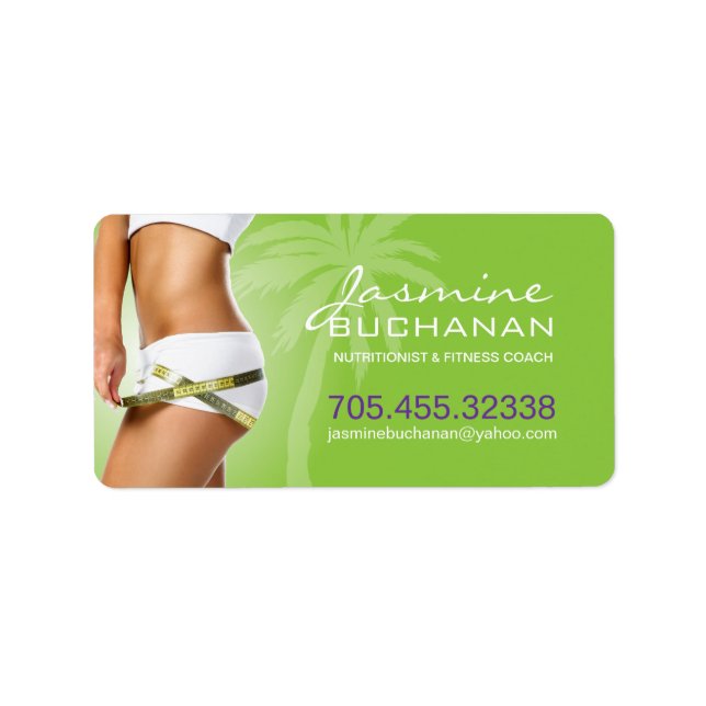 Etiquetas de malhação e nutrição (Frente)