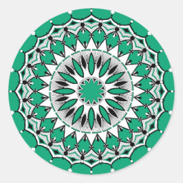 Etiquetas de Mandal Verde (Design 1)