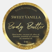 Etiquetas de Manteiga Dourada Preta para Lixeira