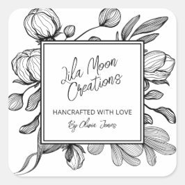 Etiquetas de marca branca de arte em linha