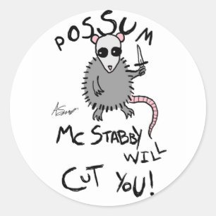 Etiquetas de McStabby do gambá