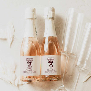 Etiquetas de Mini Champagne para Chá de Noiva com 