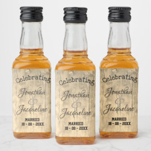 Etiquetas de Mini Liquor de Chic Rustic de Casamen