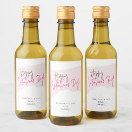 Etiquetas de Mini Vinho do feliz dia de os namorad