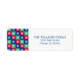 Etiquetas De Morada De Natal Colorida E Feliz Bril