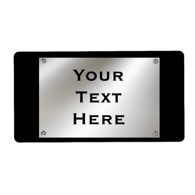 Etiquetas de Nameplate personalizadas de metal (Frente)