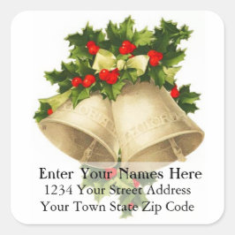 Etiquetas de natais vintages e etiqueta de endereç