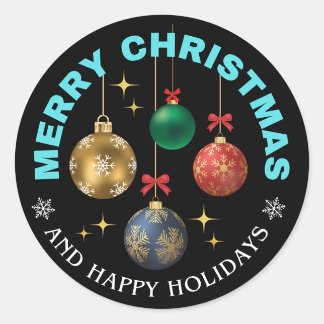 Etiquetas de natal alegres (Frente)