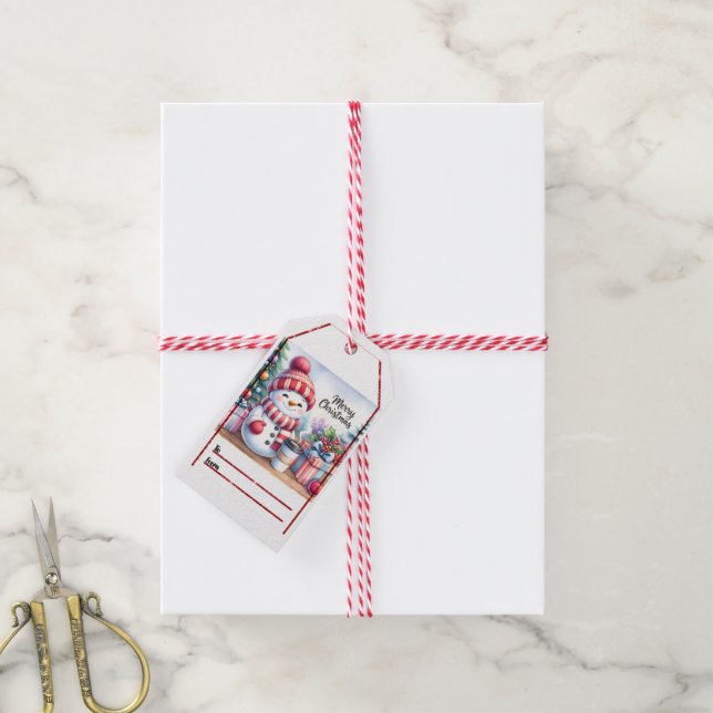 Etiquetas de Natal animadas (Com cordão)