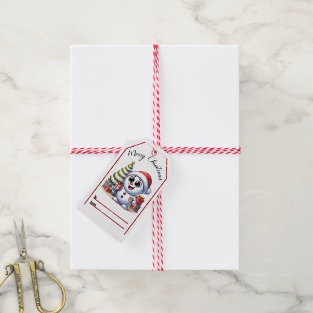 Etiquetas de Natal animadas (Com cordão)