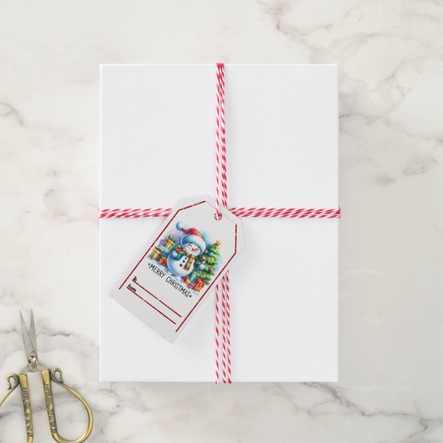 Etiquetas de Natal animadas (Com cordão)