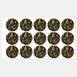 Etiquetas de Natal Barrocas Elegantes
