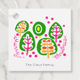 Etiquetas de Natal coloridas modernas