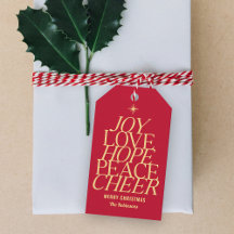 Etiquetas de Natal da Árvore de Palavras de Férias