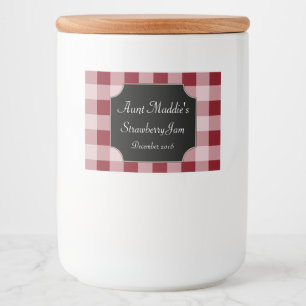 Etiquetas de Natal de Comida Vermelha com Etiqueta