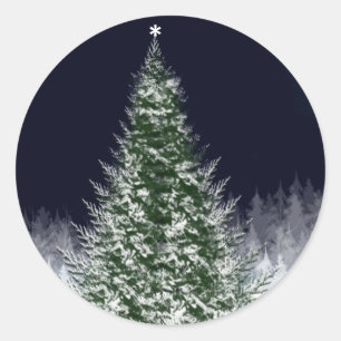Etiquetas de Natal de Inverno Pacíficas
