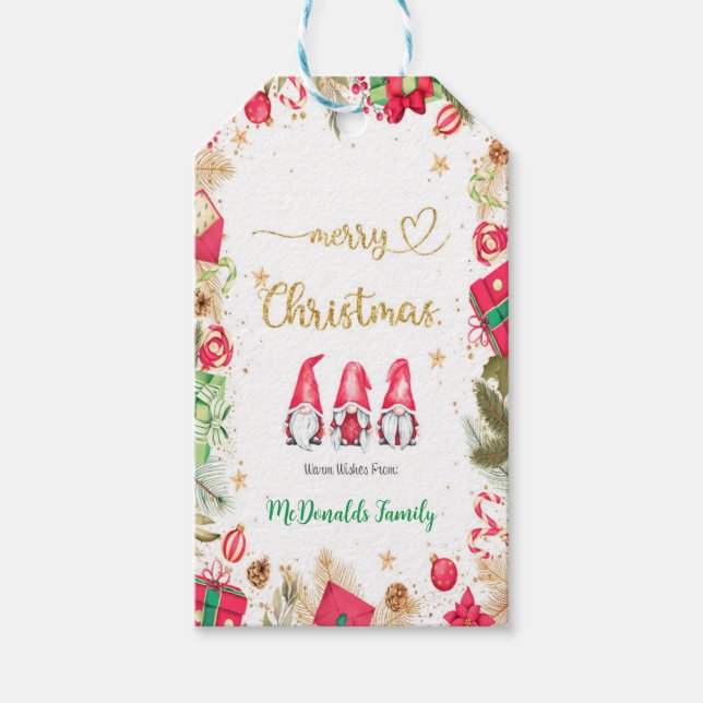 Etiquetas de Natal Feliz (Frente)