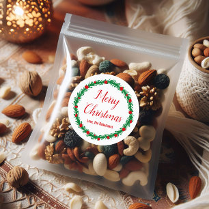 Etiquetas de Natal Feliz, Etiquetas de Presente, T