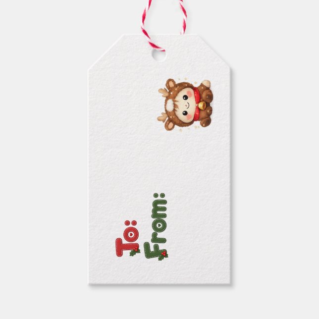 Etiquetas de Natal Kawaii (Frente)