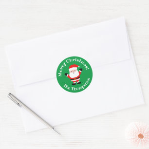 Etiquetas de Natal Merry com Papais noeis bonitos