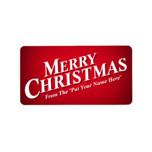 Etiquetas de Natal Merry Personalizáveis