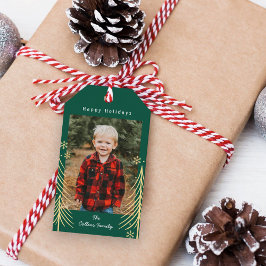 Etiquetas de Natal para Férias da Cena de Inverno