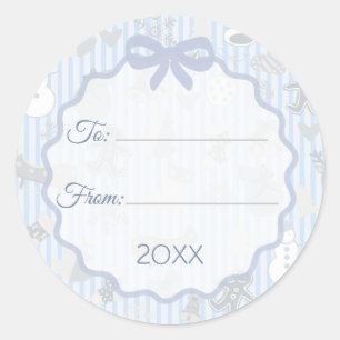 Etiquetas de Natal Personalizadas com Laço de List