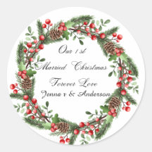 Etiquetas de Natal personalizadas e casadas