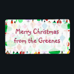 Etiquetas de Natal Retroativas<br><div class="desc">É a época mais maravilhosa,  então por que não celebrar com esta etiqueta de Natal do estilo vintage retro ornamentos? É o cheio do estilo dos Natais vintages Funky e faz uma afirmação única.</div>