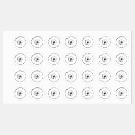 Etiquetas de Negócios de Flor de Algodão Vintage a