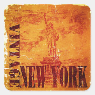 Etiquetas de New York do vintage