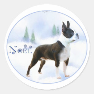 Etiquetas de Noel Boston Terrier